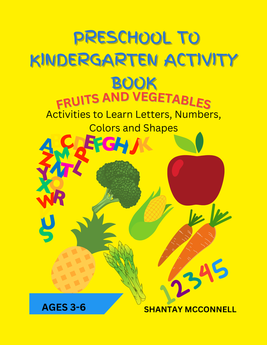 Fruits & Vegetables Kindergarten Digital Activity Book